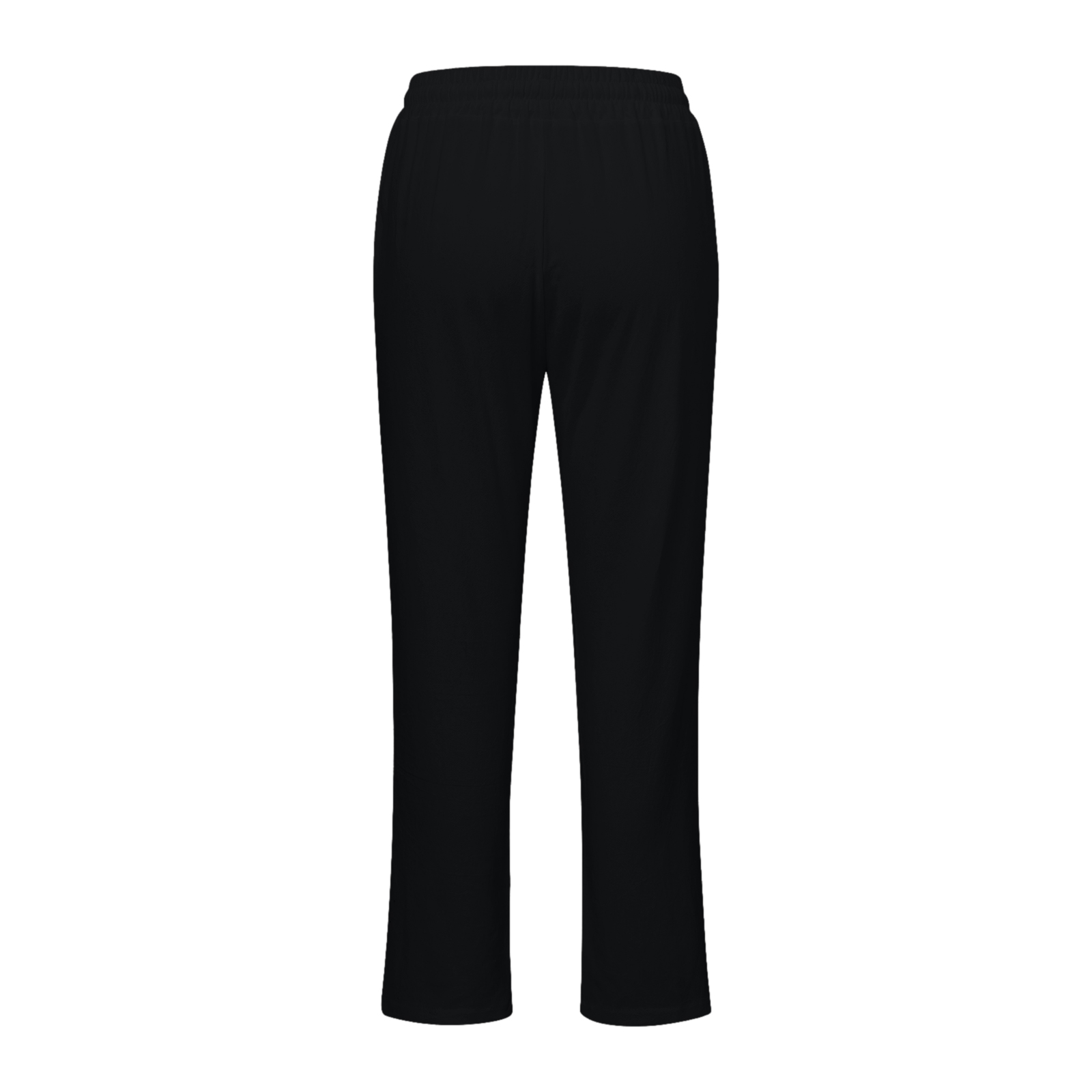 thumbnail image 5 of Pantalones rectos lisos de cintura alta para mujer - Pantalones casuales con cordón elástico - Pantalones largos con bolsillos, 5 of 5